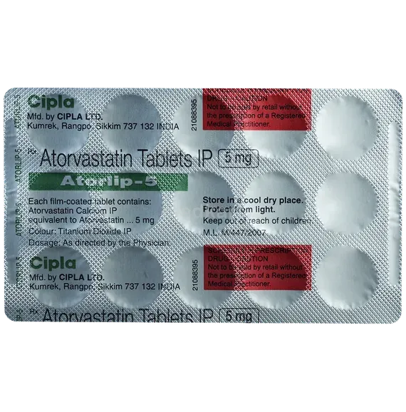 atorlip 5mg tablet 10's